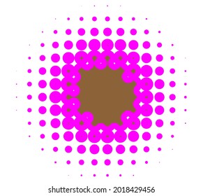 Halftone (half-tone) element. Dots, circles, speckles and freckles vector illustration. Stipple-stippling design