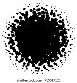 Halftone element with square or triangle instead of circles