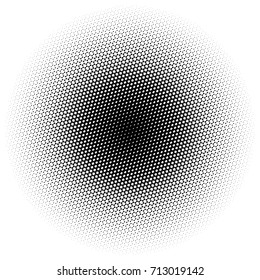 Halftone element with square or triangle instead of circles