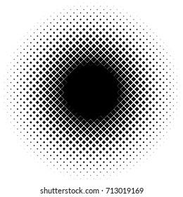 Halftone element with square or triangle instead of circles