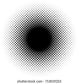 Halftone element with square or triangle instead of circles