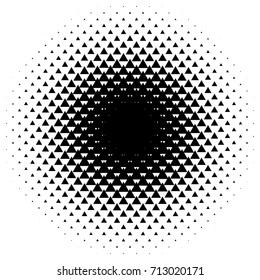 Halftone element with square or triangle instead of circles