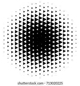 Halftone element with square or triangle instead of circles