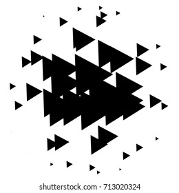 Halftone element with square or triangle instead of circles