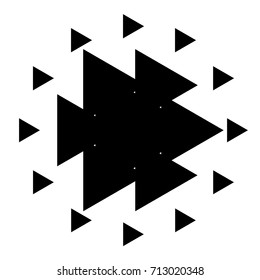 Halftone element with square or triangle instead of circles