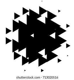 Halftone element with square or triangle instead of circles