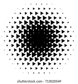 Halftone element with square or triangle instead of circles