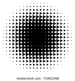 Halftone element with square or triangle instead of circles