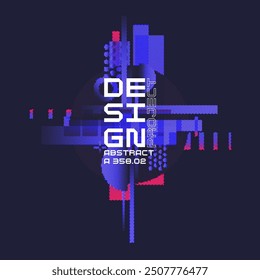 Halftone elements. Vector illustration. Transparent object. A poster made of colored dots. A fashionable abstract image.