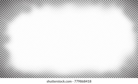 Halftone Engraving Black and White Striped Texture. Lined Gradient Template for Design, Background, Wrapping, Website Decoration