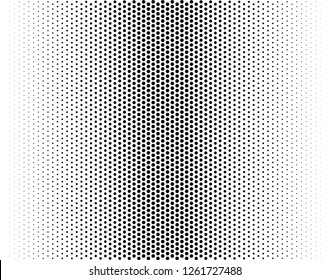 Halftone fade gradient background. Black and white comic backdrop. Monochrome points vector. 
