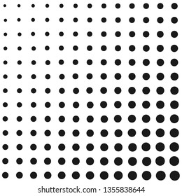 Halftone fade gradient background. Black and white comic backdrop. Monochrome points vector.