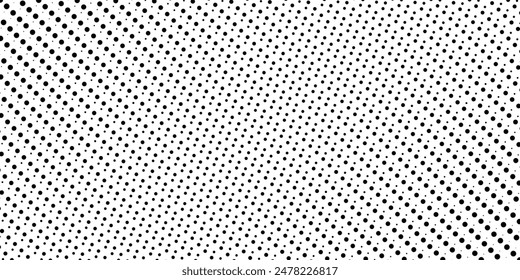 Halftone fade gradient background. Black and white comic backdrop. Monochrome points vector.