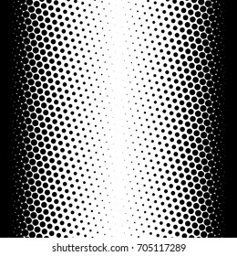 Halftone fade gradient background. Black and white comic backdrop. Monochrome points vector.