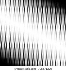 Halftone fade gradient background. Black and white comic backdrop. Monochrome points vector.