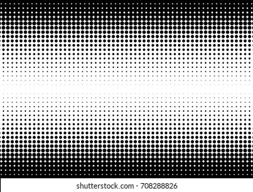 Halftone Fade Gradient Background. Black And White Comic Backdrop. Monochrome Points Vector.