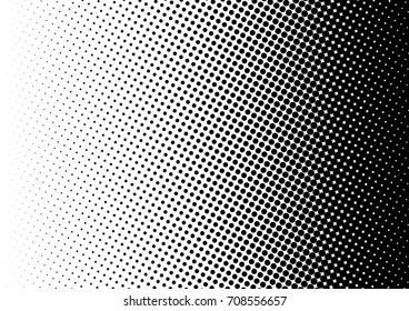 Halftone fade gradient background. Black and white comic backdrop. Monochrome points vector.