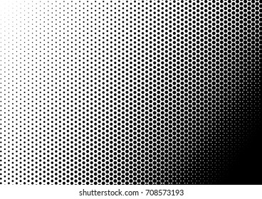 Halftone fade gradient background. Black and white comic backdrop. Monochrome points vector.