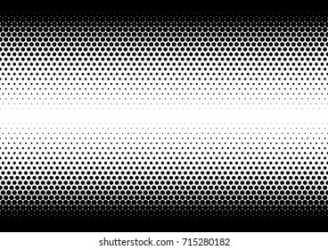Halftone fade gradient background. Black and white comic backdrop. Monochrome points vector.