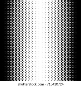 Halftone fade gradient background. Black and white comic backdrop. Monochrome points vector.