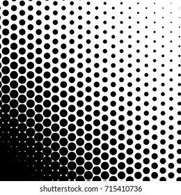 Halftone fade gradient background. Black and white comic backdrop. Monochrome points vector.