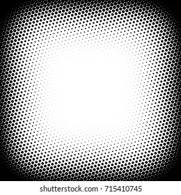 Halftone fade gradient background. Black and white comic backdrop. Monochrome points vector.