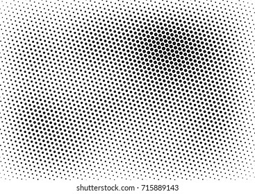 Halftone fade gradient background. Black and white comic backdrop. Monochrome points vector.