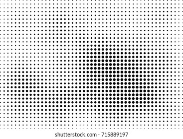 Halftone fade gradient background. Black and white comic backdrop. Monochrome points vector.