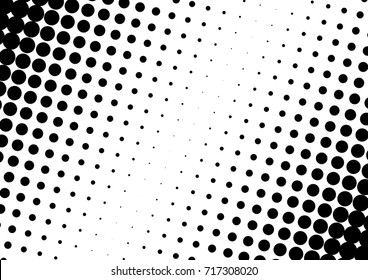 Halftone fade gradient background. Black and white comic backdrop. Monochrome points vector.