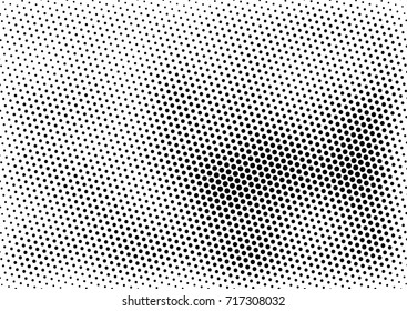 Halftone fade gradient background. Black and white comic backdrop. Monochrome points vector.