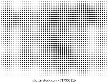 Halftone fade gradient background. Black and white comic backdrop. Monochrome points vector.