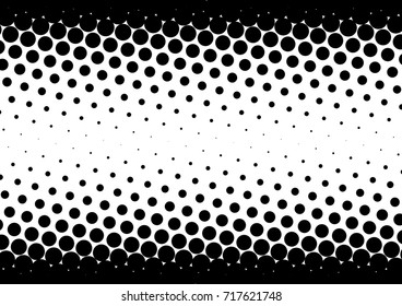Halftone fade gradient background. Black and white comic backdrop. Monochrome points vector.