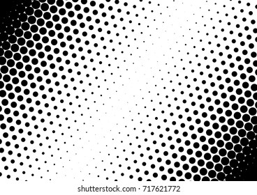 Halftone fade gradient background. Black and white comic backdrop. Monochrome points vector.