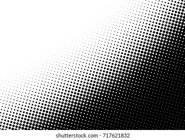Halftone fade gradient background. Black and white comic backdrop. Monochrome points vector.