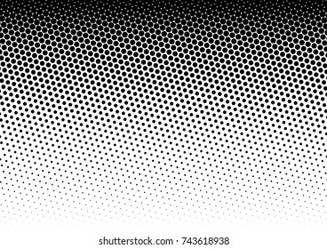 Halftone fade gradient background. Black and white comic backdrop. Monochrome points vector.