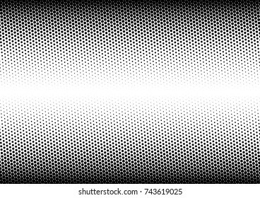 Halftone fade gradient background. Black and white comic backdrop. Monochrome points vector.