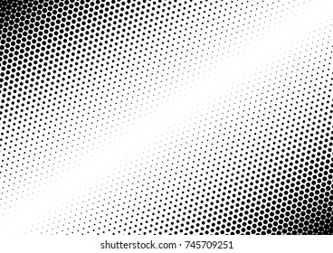 Halftone fade gradient background. Black and white comic backdrop. Monochrome points vector.