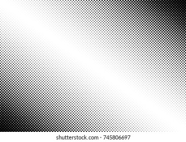 Halftone fade gradient background. Black and white comic backdrop. Monochrome points vector.