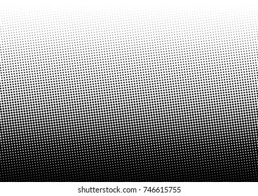 Halftone fade gradient background. Black and white comic backdrop. Monochrome points vector.