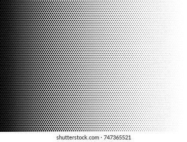 Halftone fade gradient background. Black and white comic backdrop. Monochrome points vector.