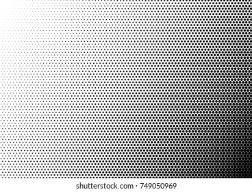 Halftone fade gradient background. Black and white comic backdrop. Monochrome points vector.