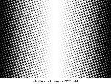 Halftone fade gradient background. Black and white comic backdrop. Monochrome points vector.