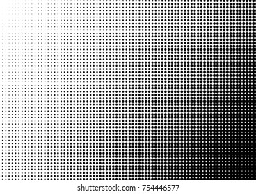 Halftone fade gradient background. Black and white comic backdrop. Monochrome points vector.
