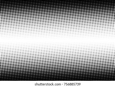 Halftone fade gradient background. Black and white comic backdrop. Monochrome points vector.