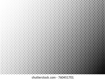 Halftone fade gradient background. Black and white comic backdrop. Monochrome points vector.