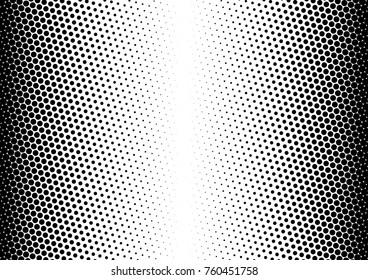 Halftone fade gradient background. Black and white comic backdrop. Monochrome points vector.
