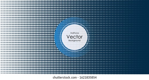 Halftone fade gradient blue background