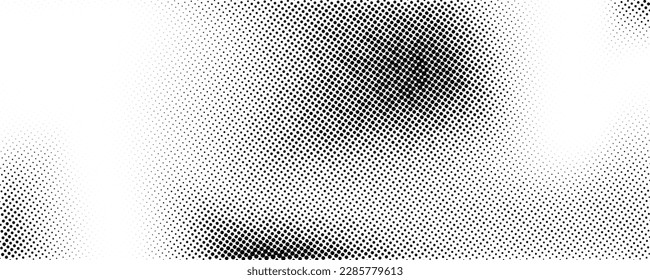 Halftone faded gradient texture. Grunge noise background. White and black sand wallpaper. Retro pixilated vector backdrop