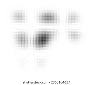 La textura de degradado de semitono se desvaneció. Grunge el fondo de la rejilla de medio tono. Papel tapizado de arena blanca y negra. Fondo vectorial retro