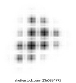 La textura de degradado de semitono se desvaneció. Grunge el fondo de la rejilla de medio tono. Papel tapizado de arena blanca y negra. Fondo vectorial retro